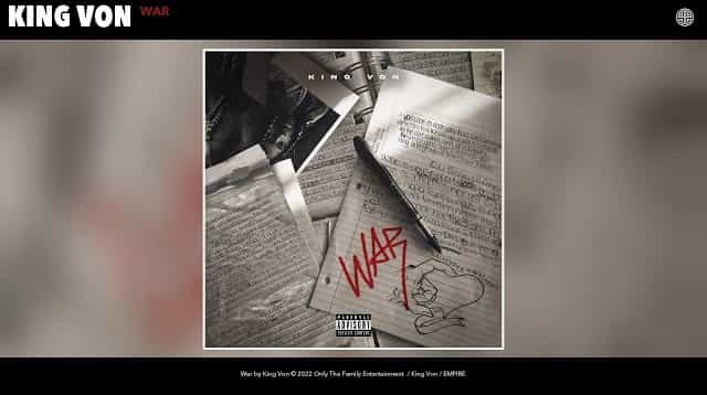 War Lyrics - King Von